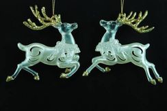 Украшение "Олень" цвет позолоченый, 2 вида, цена за 1 шт.10 см. (150975)