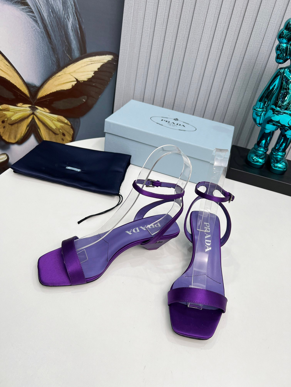 Prada Satin Sandals