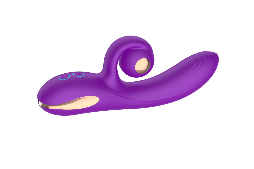 Силиконовый вибратор-кролик с функцией вращения SW3052-purple