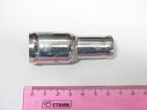 Трубка соединитель для патрубков прямая с перех. D25х18 L= 65 мм (металл) (CARUM)