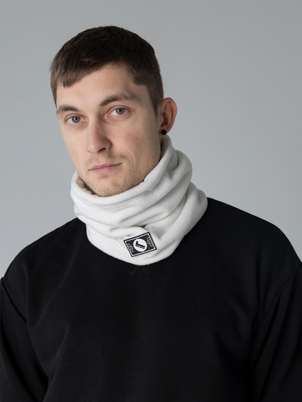 Снуд флисовый белый Город Горький