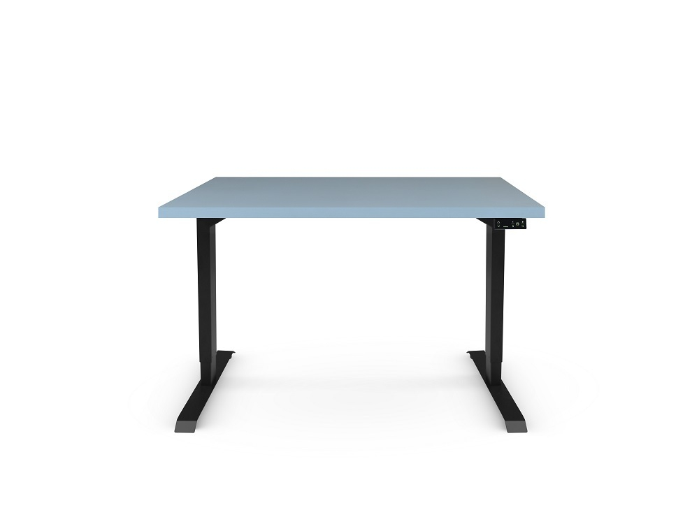 Регулируемый компьютерный стол Bazalt с регулировкой по высоте — столешница МДФ Серый