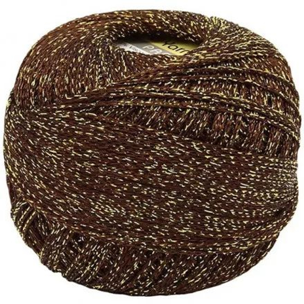 Париж (Paris) пряжа YarnArt 75%вискоза 25%металлик 6х50г/210м (327 коричневый/золото)