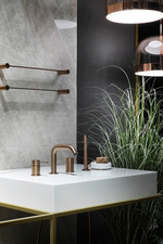 Полотенцедержатель Gessi 316, настенный, L300 мм, цвет Copper Brushed PVD