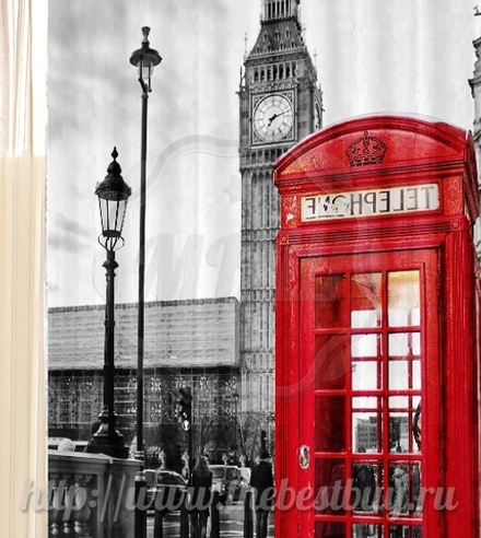 Фото-шторы: Биг Бэн (арт. L20-1196)  -  (145х270)х2 см.