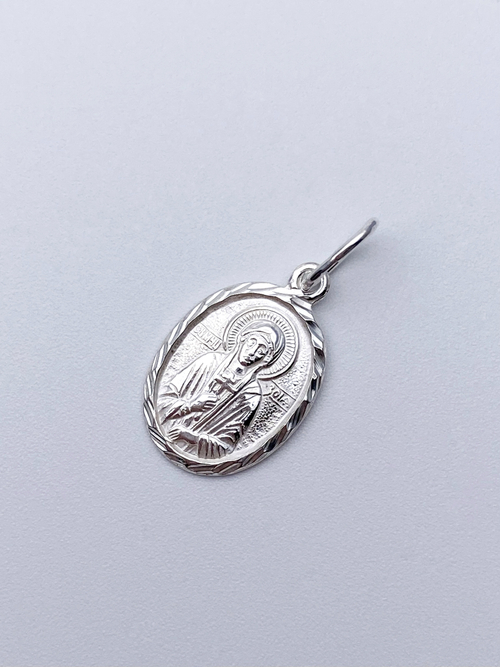 Образок из серебра/Без покрытия/С подвижным ухом/Зоя