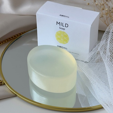 Мыло для лица с экстрактом шелка + сеточка в подарок COMOACE Mild Soap