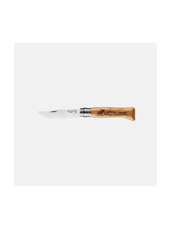 Нож Opinel №8 Animalia, нержавеющая сталь, рукоять дуб, гравировка лось