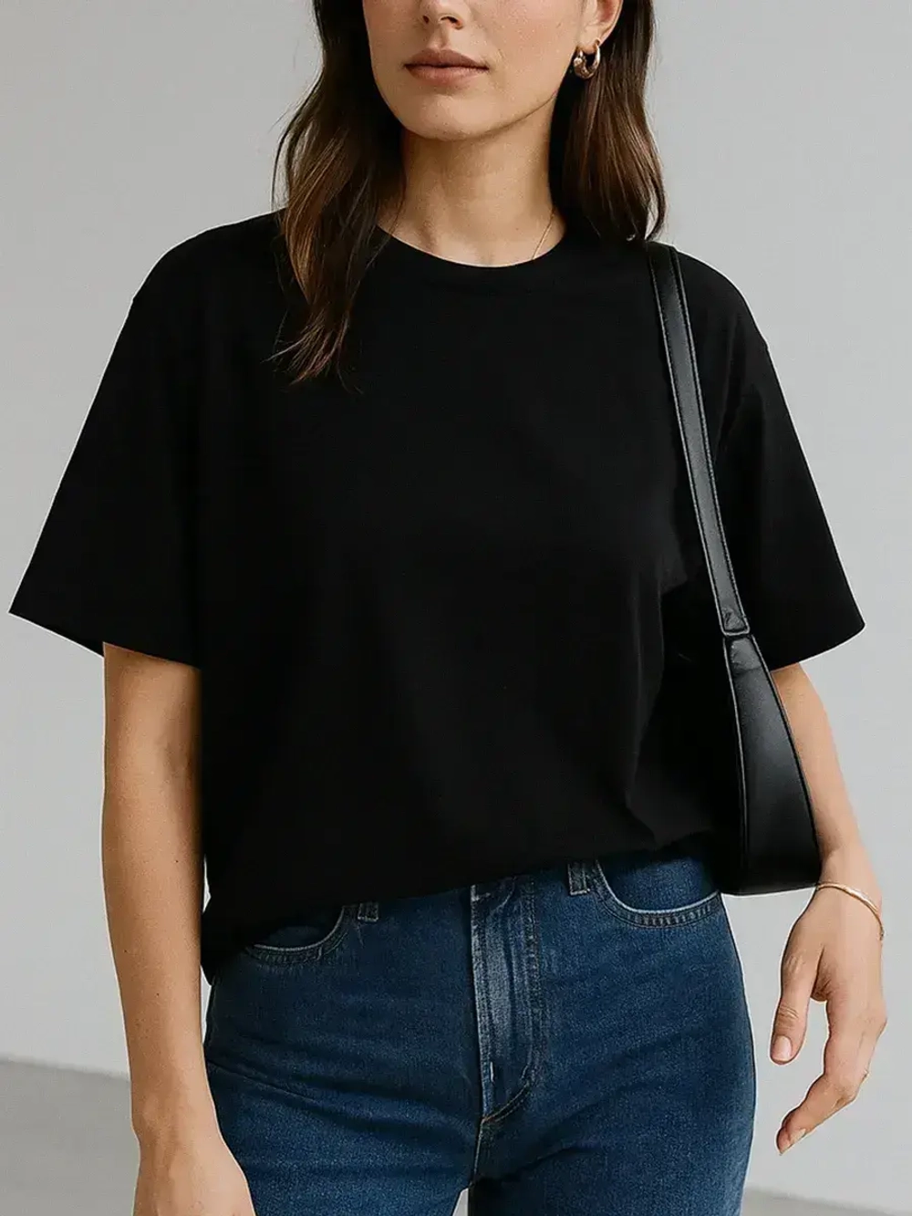 Футболка оверсайз базовая однотонная