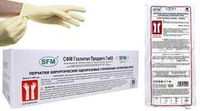 Перчатки гинекологические стерильные латексные неопудренные SFM 50 пар