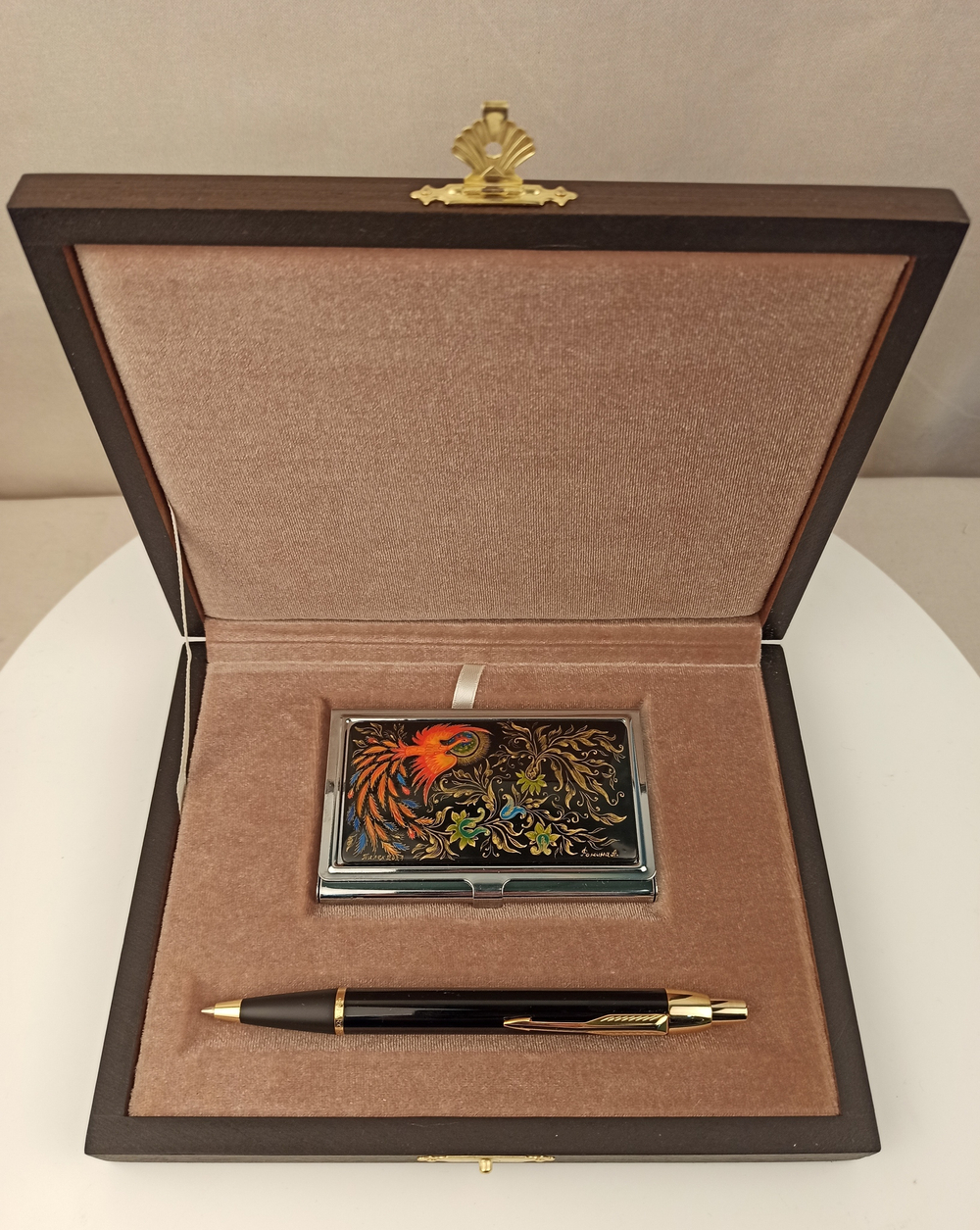 Набор "Жар-птица" визитница персональная, ручка