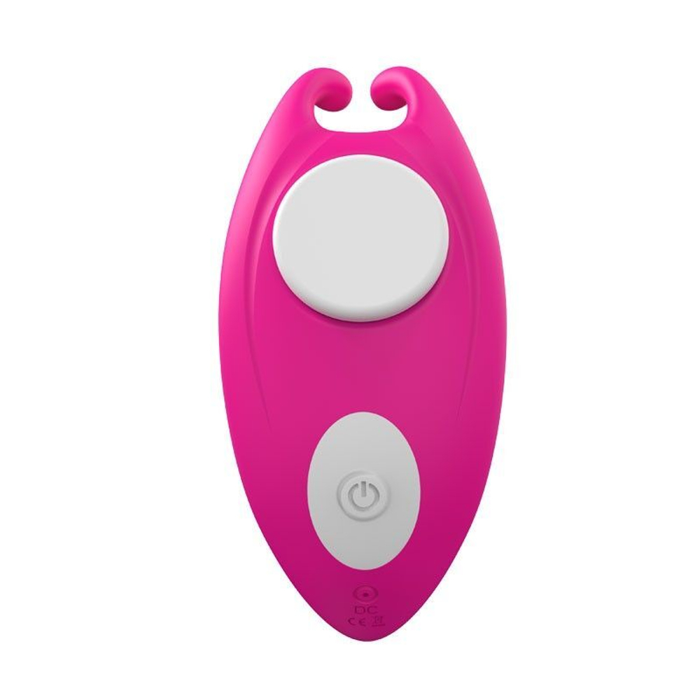 Ярко-розовый клиторальный вибромассажер для ношения в трусиках (Цвет: ярко-розовый)