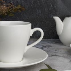 Чайная пара 275 мл белая d 9 см h9 см фарфор P.L. Proff Cuisine [4]