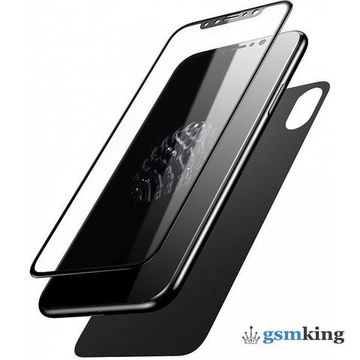 Baseus Glass Film Set (Front film+Back film) For iPhone XS Max (2018) Black SGAPIPH65-TZ01