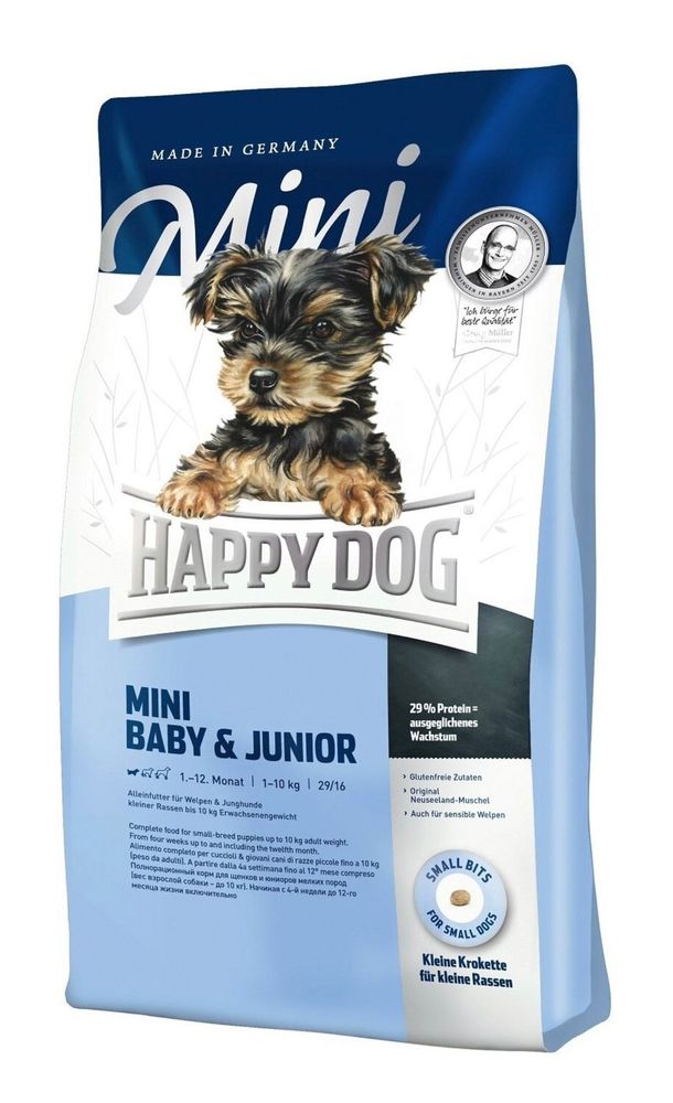 Сухой корм Happy Dog Supreme Mini Baby Junior для щенков и юниоров мелких пород 4 кг