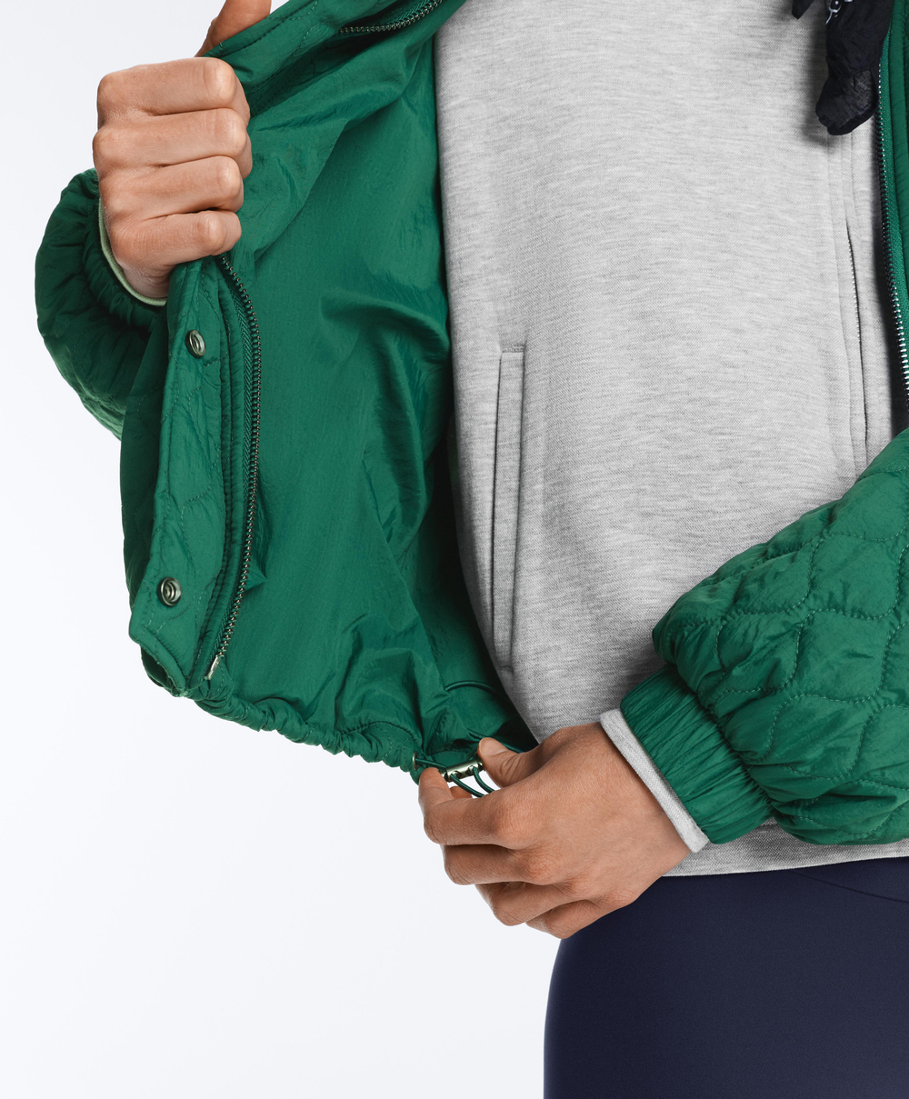 Oysho Укороченная куртка FELLEX® AEROGEL, изумрудный