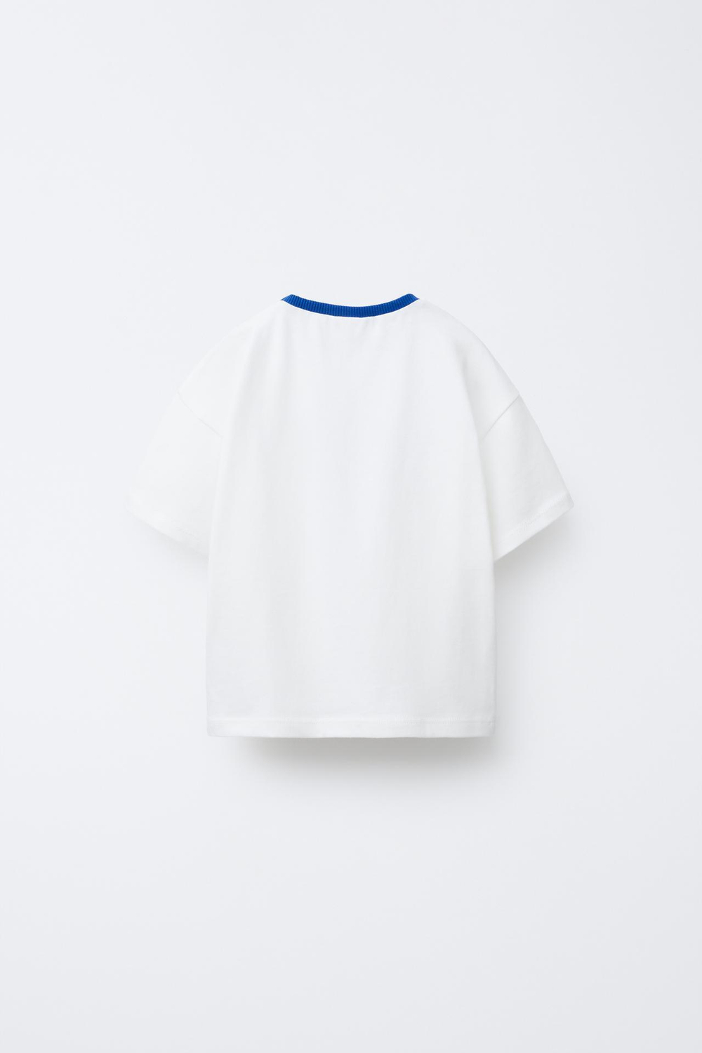 ZARA ФУТБОЛКА С НАДПИСЬЮ, ЯРКО-СИНИЙ