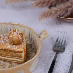 Блюдо для подачи 15,4*14,5 см h4 см 450 мл с ручками Light   P.L. [1]