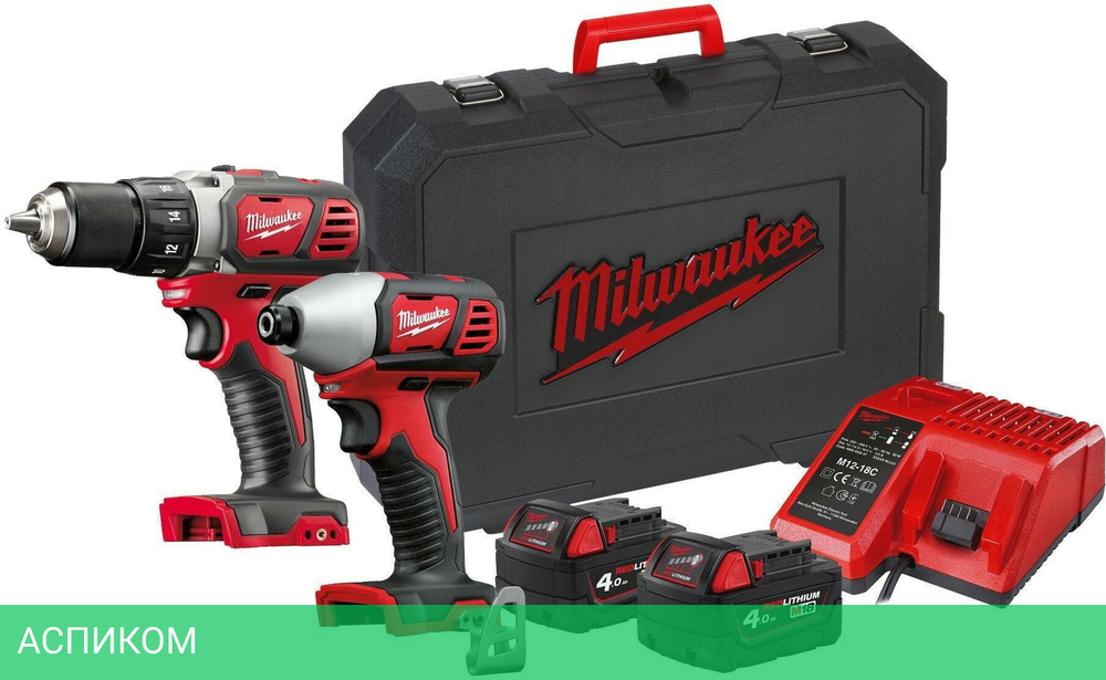Набор электроинструментов Milwaukee M18 BPP2D-402C (4933447126)