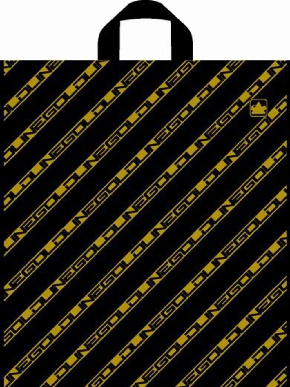 Пакет 44*40см (43мк) с петлевой ручкой "Золотая полоса" ПНД