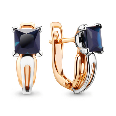 942207к Серьги из Золота с сапфирами из коллекции "Альянс"