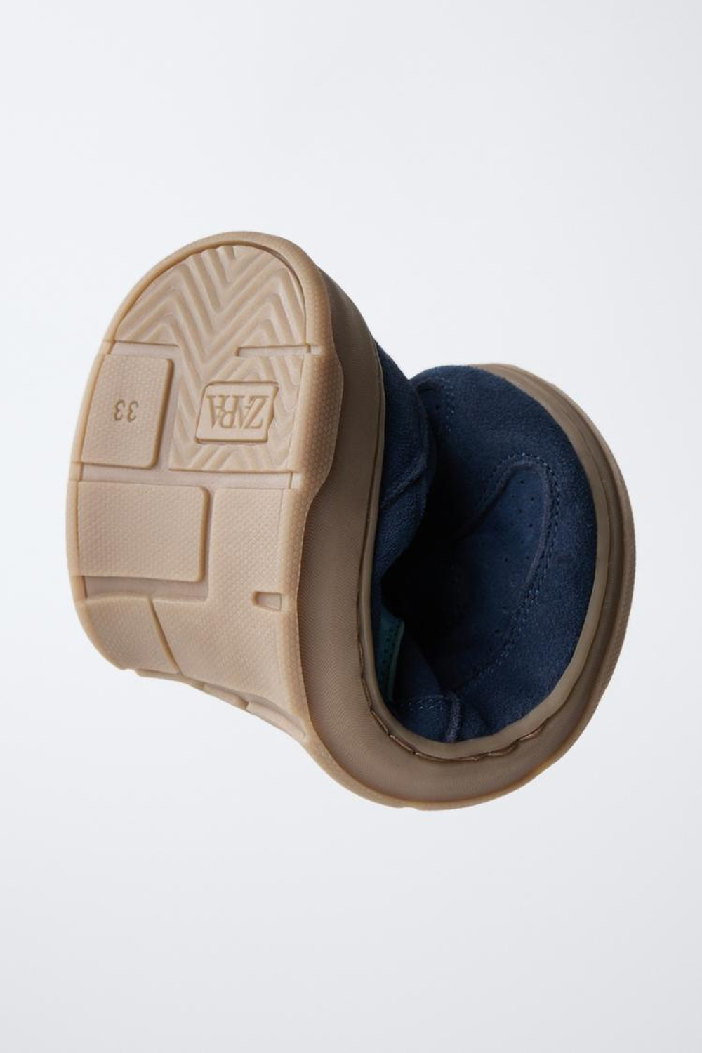 ZARA КОЖАНЫЕ КРОССОВКИ BAREFOOT, СИНИЙ