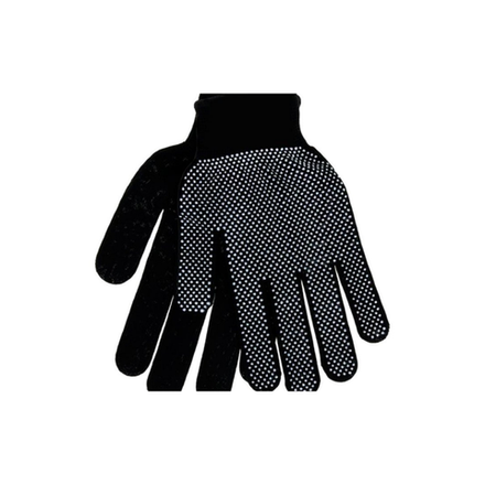 Перчатки нейлоновые с ПВХ размер 9-11 черные