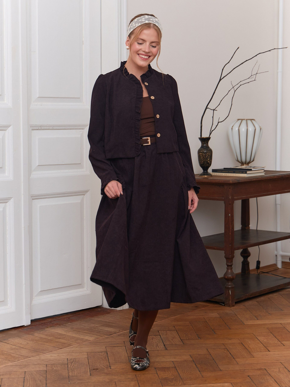 Жакет вельвет укороченный