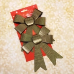 Бант на ёлку «Элегант» 13*18 см (набор 2 шт), Черное золото