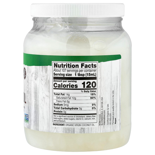 NOW Foods, Real Food, органическое кокосовое масло первого отжима, 1,6 л (54 жидк. унции)