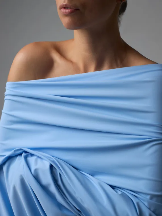 Микрофибра бельевая, эффект хлопка, Турция, голубой