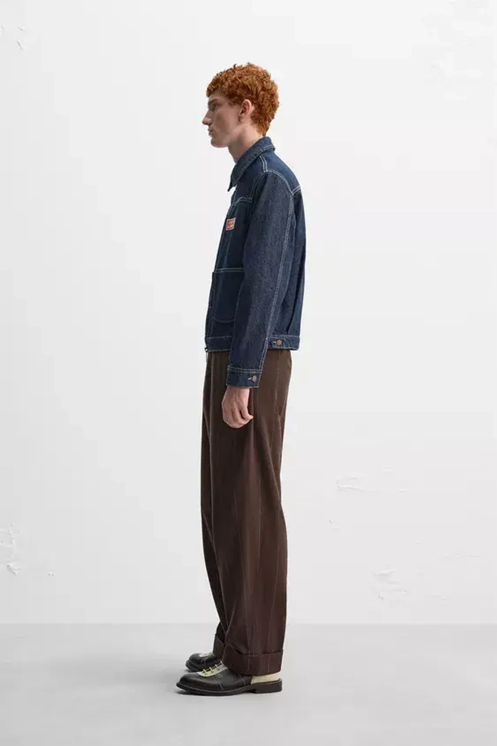 ZARA Х HARRY LAMBERT ДЖИНСОВАЯ КУРТКА, СИНИЙ