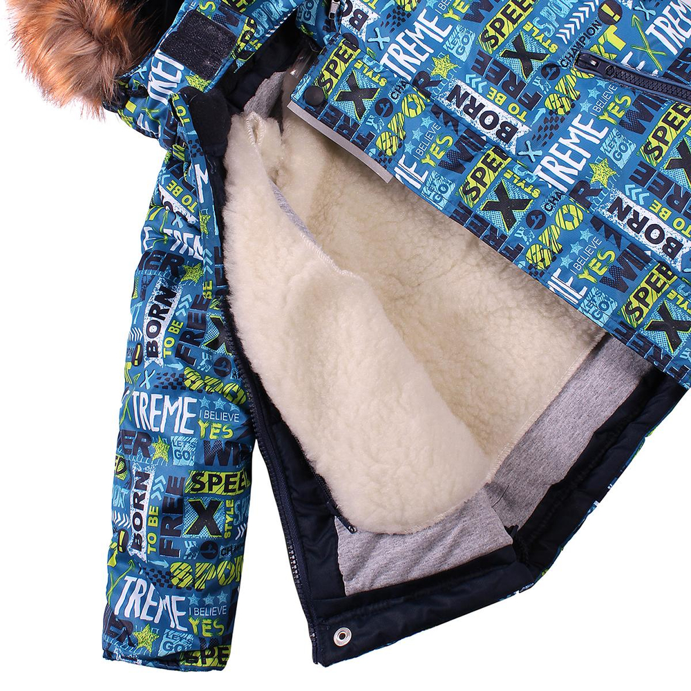 Комплект зимний д/мальчика "Экстрим" р.86, бирюза (Rusland) А 159-21