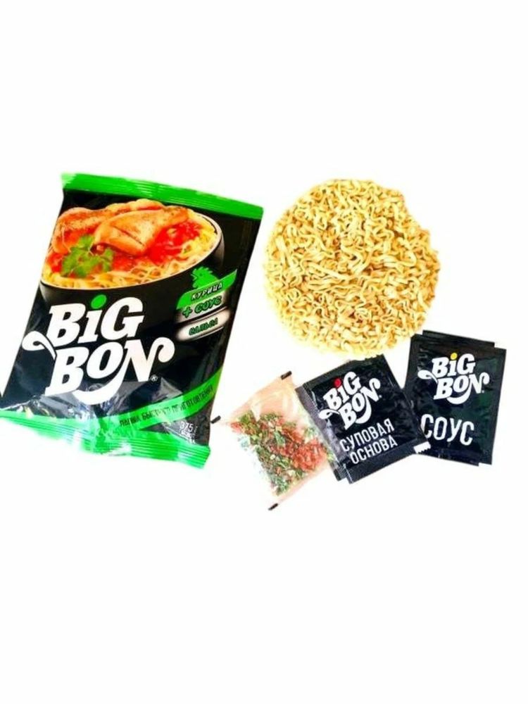 Лапша Big Bon Курица и соус сальса 75 г