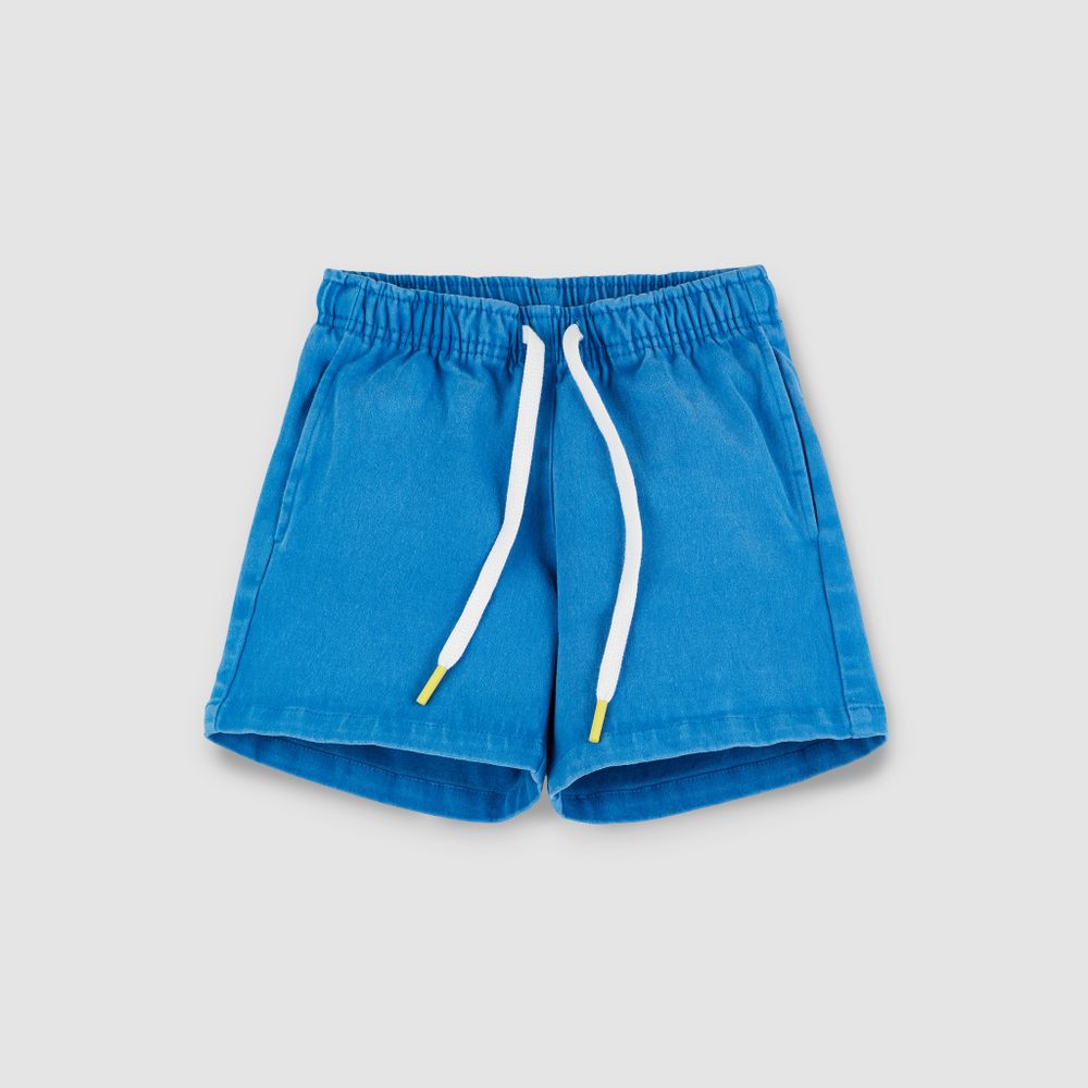 Шорты из вареного денима СИНИЙ