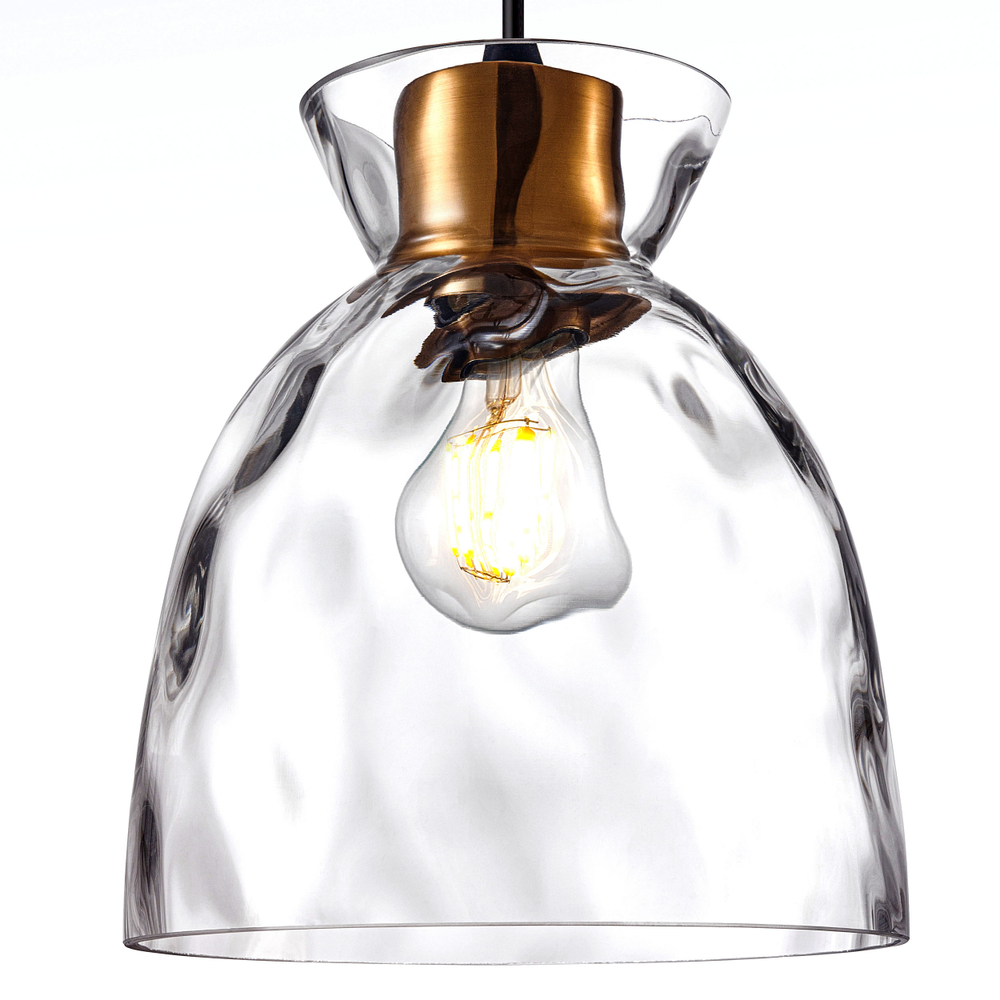 806110 Подвес NUBELLA 1х12W (led) E27 ЧЕРНЫЙ/БРОНЗА/ПРОЗРАЧНЫЙ