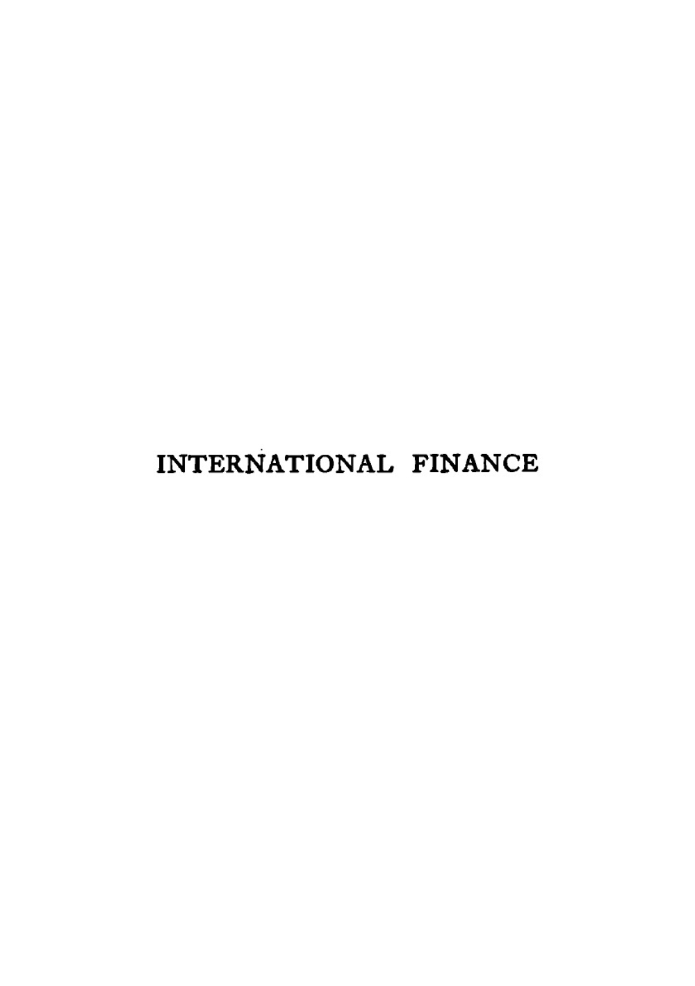 International finance | Hartley Withers