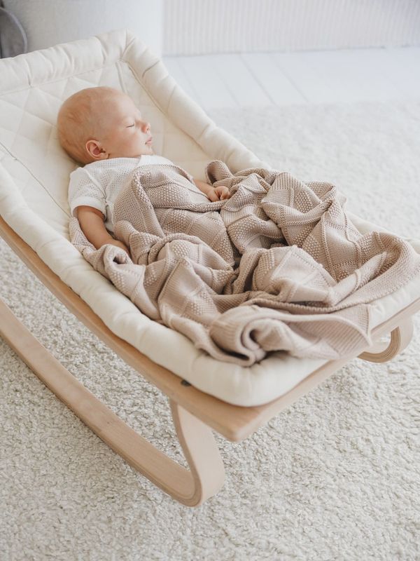 Плед вязаный хлопковый 