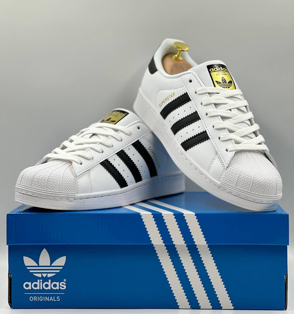 Кроссовки Adidas Superstar #B302 (бел.)
