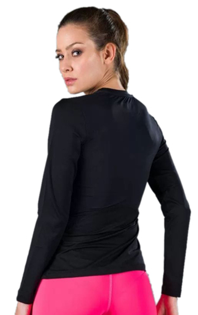 Женская теннисная футболка (dł. Рукава) Hydrogen Second Skin Mesh Long Sleeve - black