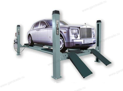 Подъемник четырехстоечный г/п 5500 кг платформы для сход-развала KraftWell KRW5.5WA