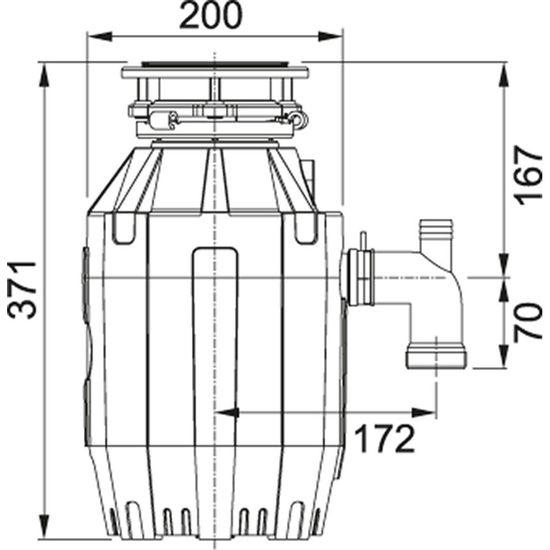 Измельчитель пищевых отходов FRANKE Тurbo Elite TE-75 (пневмокнопка) (134.0535.241)