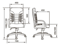 Кресло для руководителя ТАНГО ХРОМ