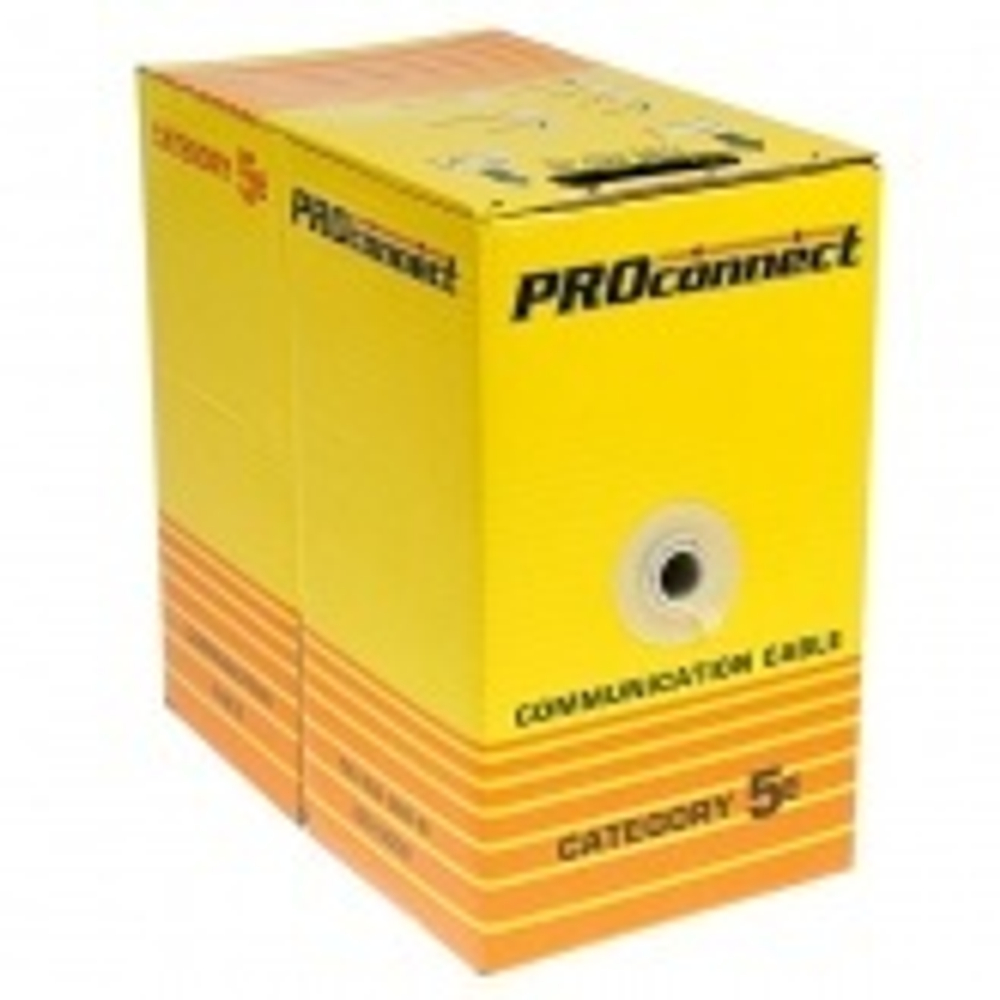 Кабель витая пара неэкранированный UTP 4PR 24AWG cat 5e CCA серый [305м] ProConnect (провод для интернета) 01-0043-3
