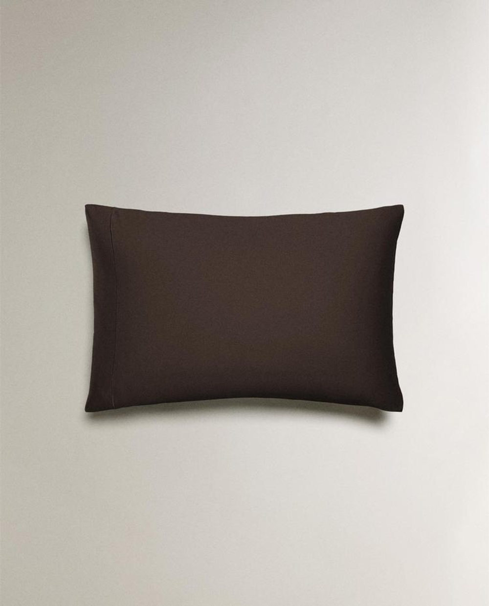 ZARA HOME (300 НИТЕЙ) НАВОЛОЧКА ИЗ ХЛОПКА, КОРИЧНЕВЫЙ