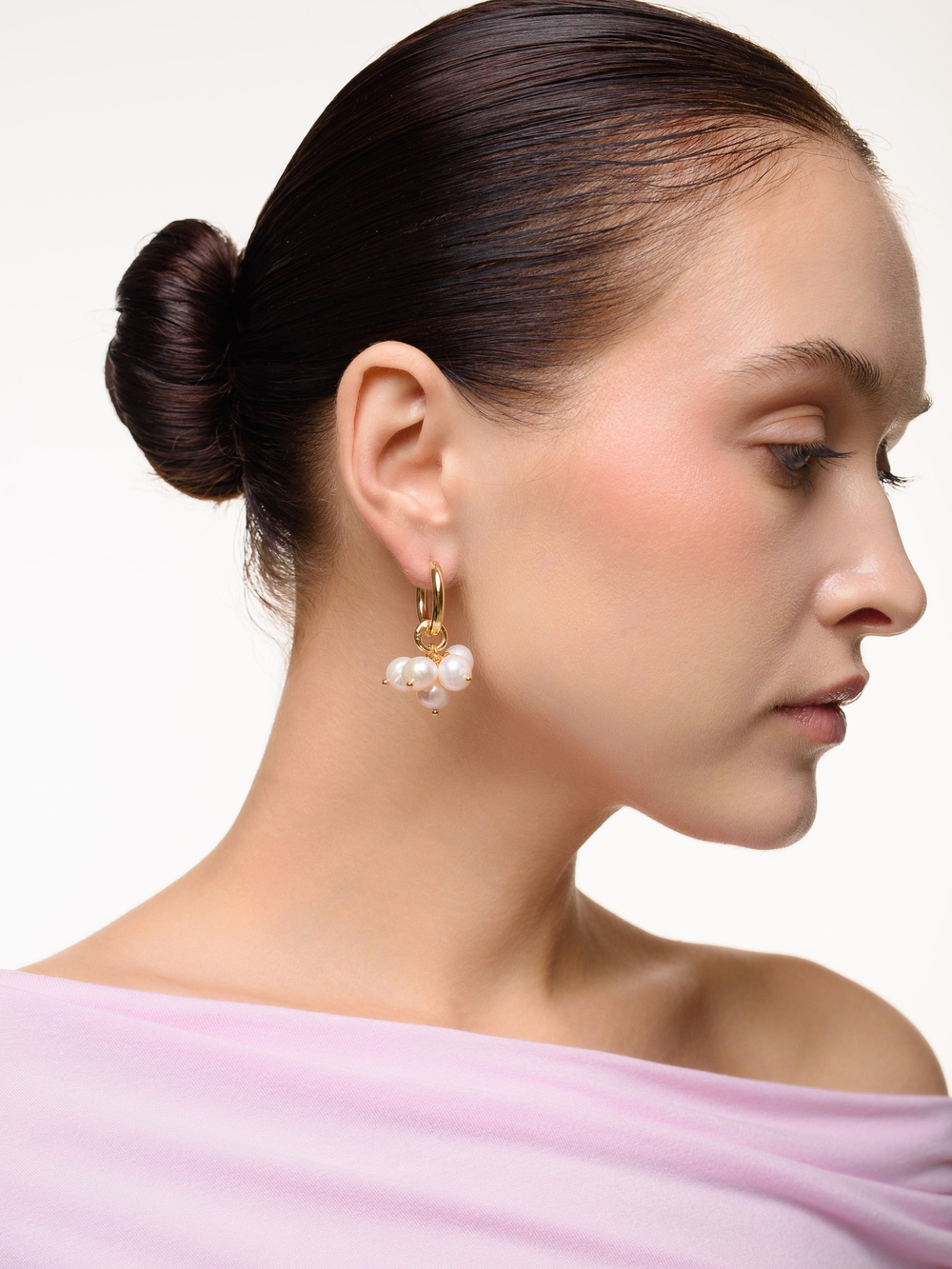 Серьги "White Berry" Gold