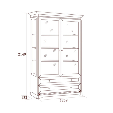 ДЖОКОНДА Шкаф для посуды 2-х дверный