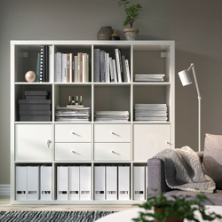 IKEA KALLAX  (ИКЕА КАЛЛАКС)  -  Дверная вставка с замком, белая, 33x33 см