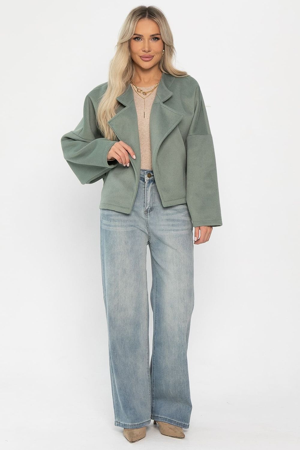 Пальто укороченное Хайт (фисташка) Б14339-7М LT Collection