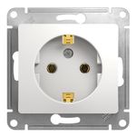 Schneider Electric Glossa Белый Розетка с заземляющими контактами механизм IP20 скрытая установка GSL000143